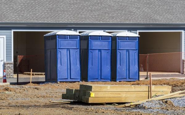 the portable restroom needs to be serviced once a week on a construction site